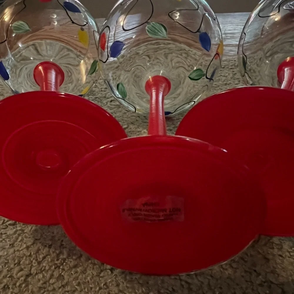 🎄 Vintage Hand Blown & Painted Balloon Shaped Elegant Lighted Pattern ❤️ - Picture 6 of 6